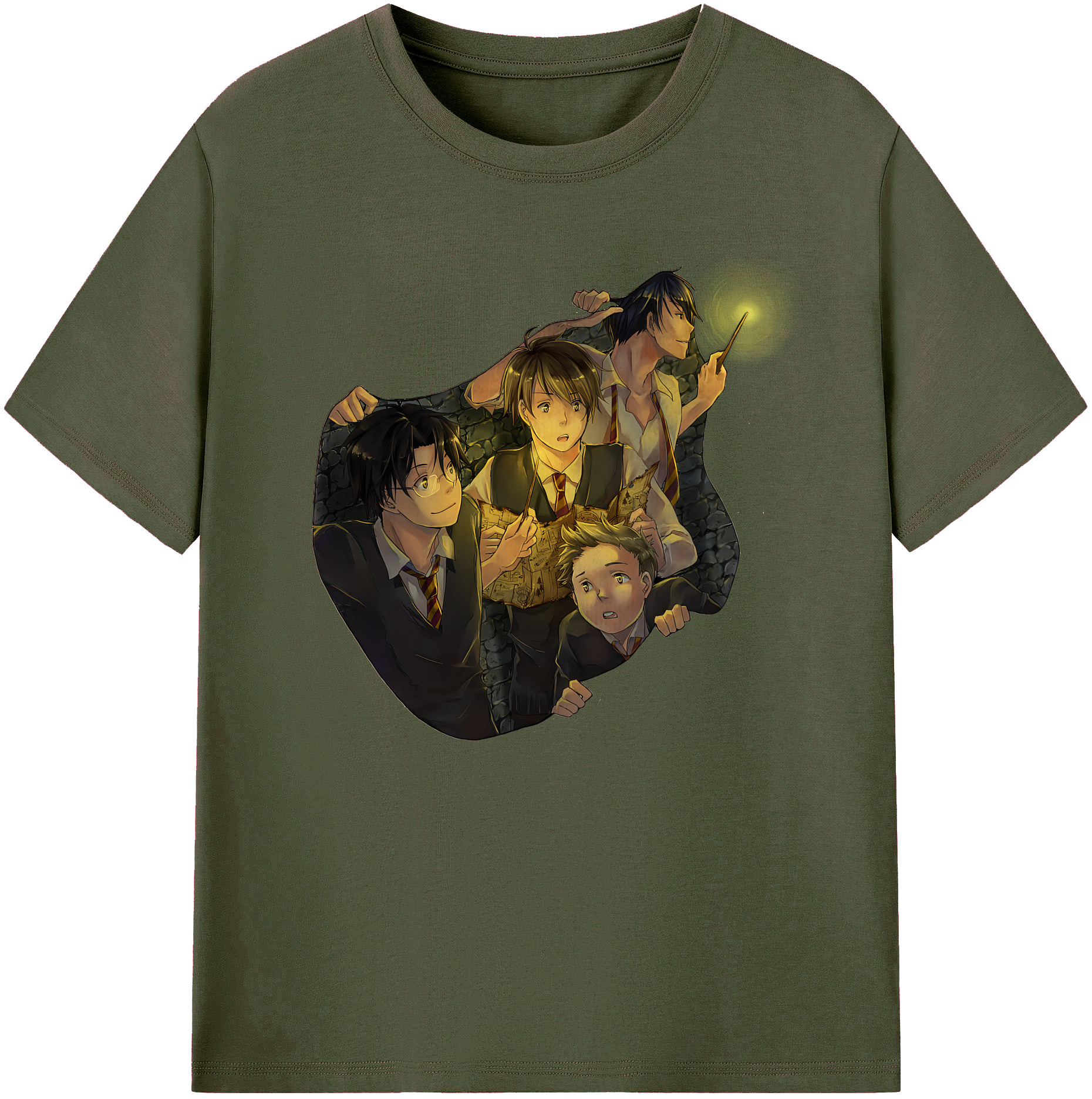（画像用） Harry Potter ハリー・ポッターシリーズ 綿100％ メンズ半袖Tシャツ｜肌触りやわらか＆通気性